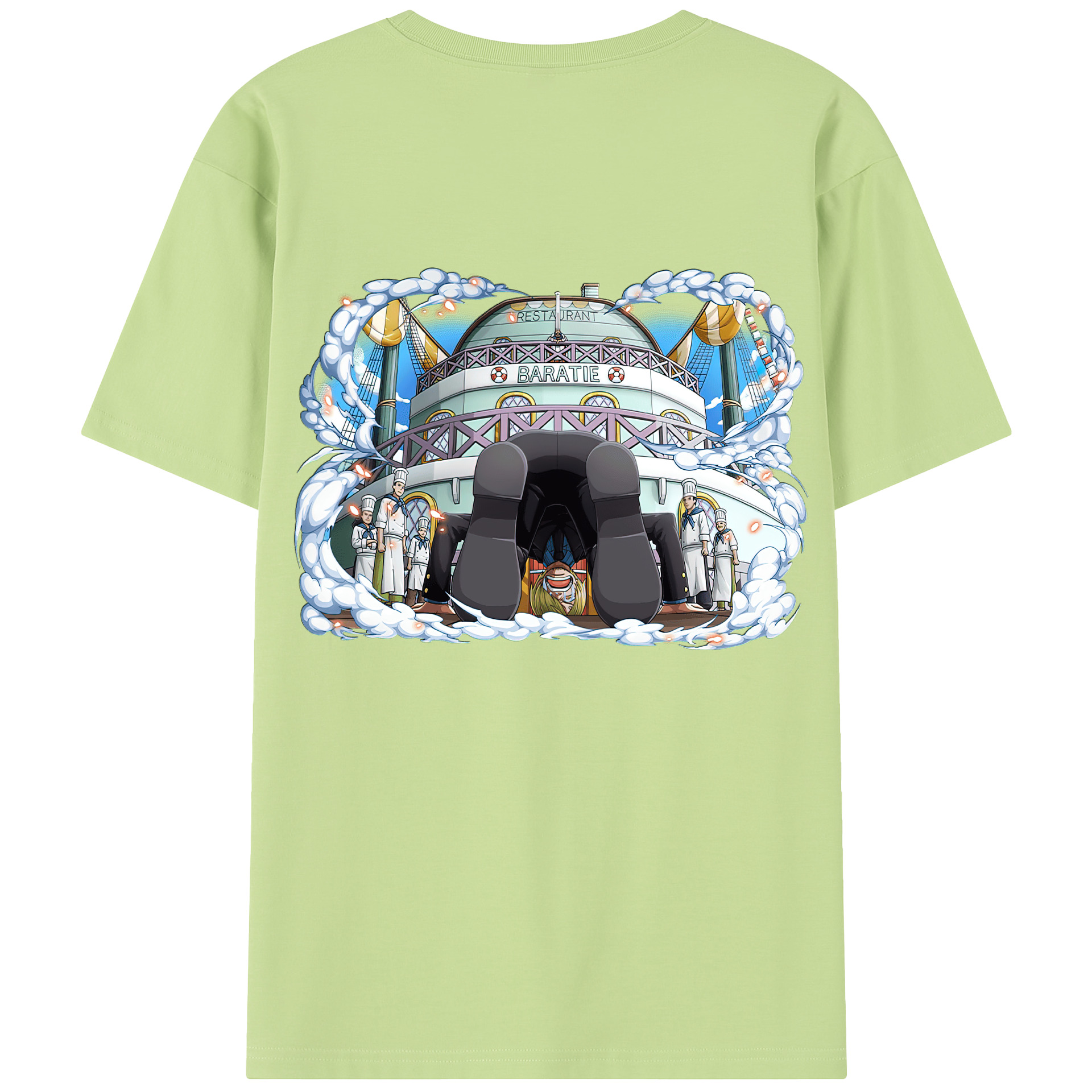 ワンピース サンジ ONE PIECE Sanji 綿100％半袖Tシャツ（背面プリント）